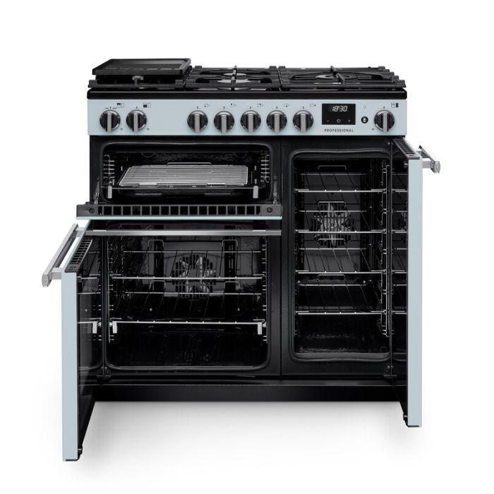 Rangemaster Professional PR90DFPMSB/CM1 - Blue Range Cooker - 5 Cooking Zones - A energy