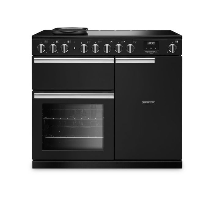 Rangemaster PRDL100EIPCBL/CM1 - Black 100cm Induction Range Cooker - 5 Cooking Zones - A energy