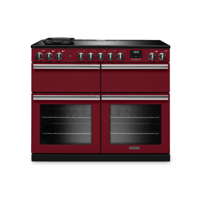 Rangemaster PRDLB110EIPBOR/CM1 - Red 110CM Induction Range Cooker - 5 Cooking Zones - A/A Energy