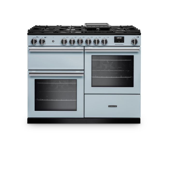 Rangemaster Professional PRO110DFPMSB/CM1 - Blue Dual Fuel Range Cooker - 6 Zones - A Energy