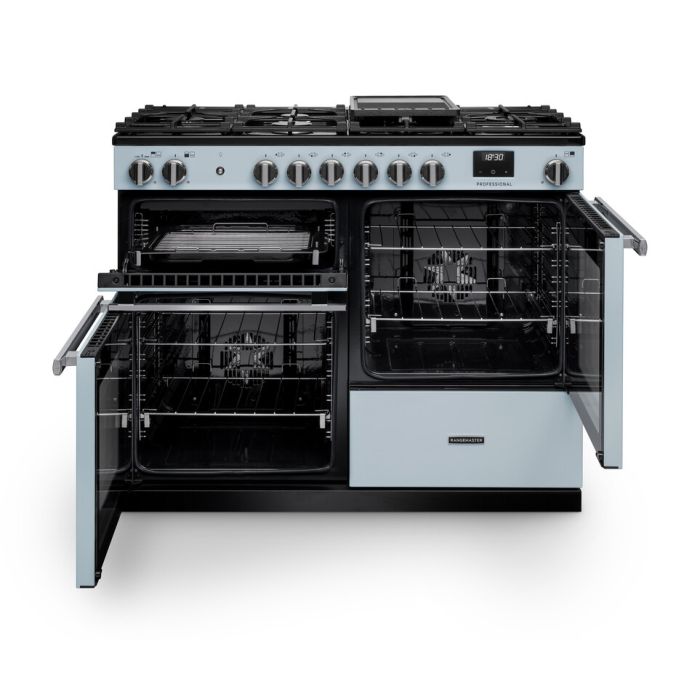 Rangemaster Professional PRO110DFPMSB/CM1 - Blue Dual Fuel Range Cooker - 6 Zones - A Energy