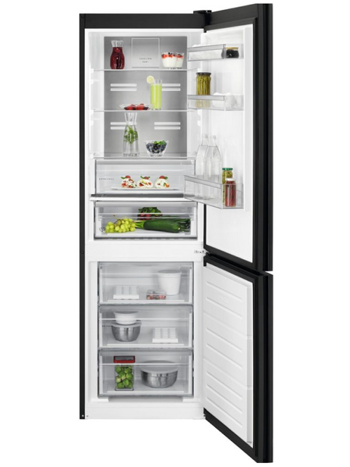 AEG RCB732E7MG - Black Freestanding Frost Free Fridge Freezer - E energy