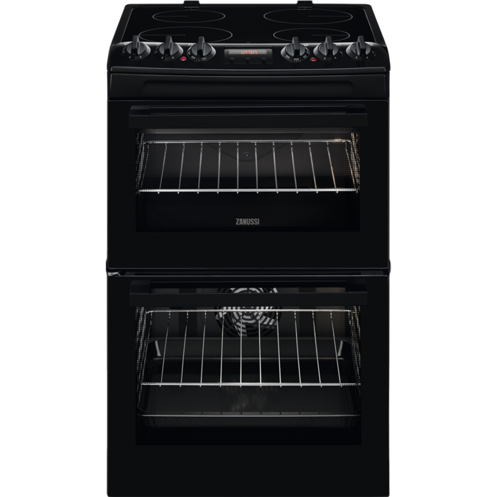 Zanussi ZCV46250BA - Black 4 Zone Cooker - A/A energy - Display