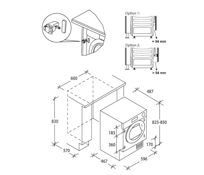 Hoover BATD H7A1TCER-80 - Anthracite & Chrome 7KG Integrated Heat Pump Tumble Dryer - WiFi Connected - A+ Energy Rating