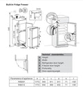 Hisense RIB312F4AWE 177cm High 70/30 Integrated Frost Free Fridge Freezer with Sliding Door Fixing Kit - White - E Rated