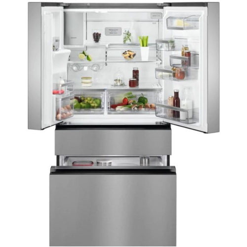 AEG RMB954F9VX - Silver Frost Free American Fridge Freezer - F energy