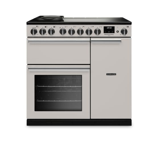 Rangemaster PRDL90EIPIVY/CM1 - Cream Range Cooker - 5 Zones - A Energy