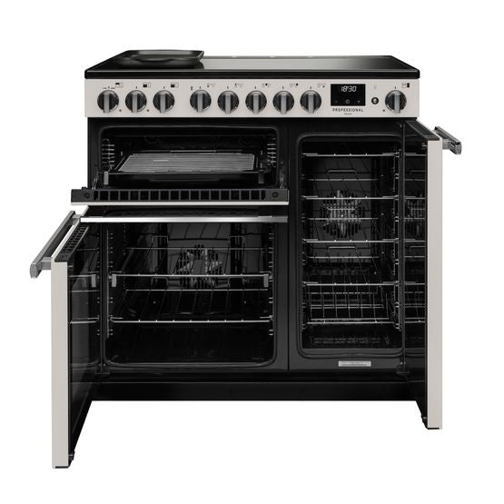 Rangemaster PRDL90EIPIVY/CM1 - Cream Range Cooker - 5 Zones - A Energy