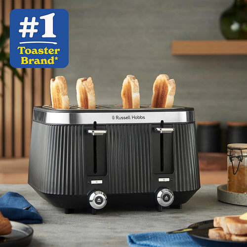 Russell Hobbs 26770 - Black 4 Slice Toaster