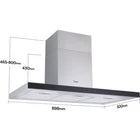 Midea MH90M21ET33SG-UK - Stainless Steel 90cm Chimney Cooker Hood - 4 Speeds - A+++ energy