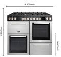 Tesla T100MCDFRCSS  - 100cm Multi Cavity Dual Fuel Range Cooker