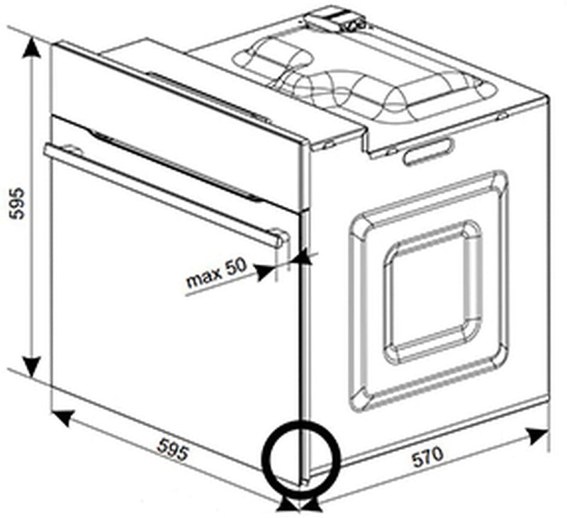 CDA SC020SS - Stainless Steel 65L Single Oven - 59.5 x 59.5 x 57cm - A Energy