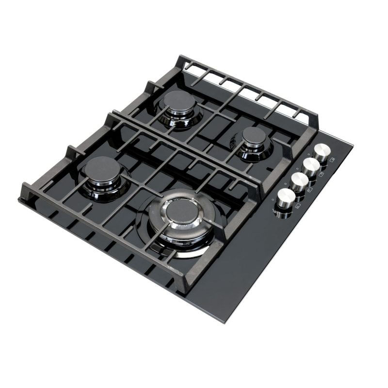 Teknix SCGH61B - Black 4 Zone Gas Hob