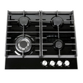 Teknix SCGH61B - Black 4 Zone Gas Hob