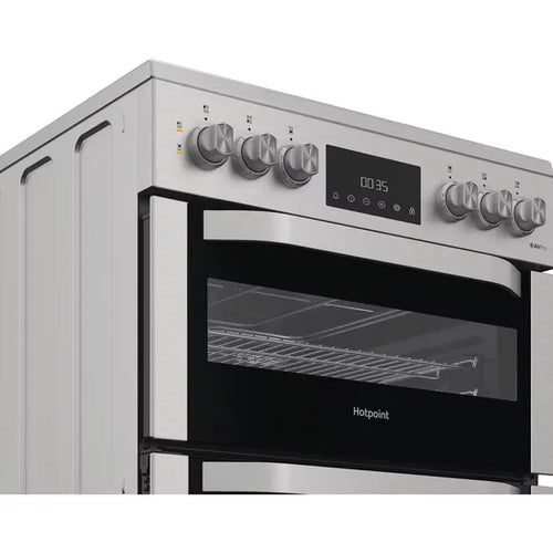 Hotpoint HDE6VDCAX - Inox 60cm Electric Double Cooker - 75L Capacity