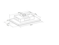 Caple CE903WH - White Glass 90cm Ceiling Extractor