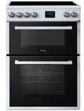 Teknix TKED64INDW - White 60cm Induction Double Oven Electric Cooker - 4 Zones, 99L Capacity, A Energy