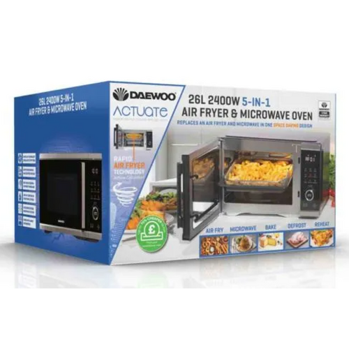 Daewoo SDA2618GE - Stainless steel Freestanding Electric Microwave - Air fry function