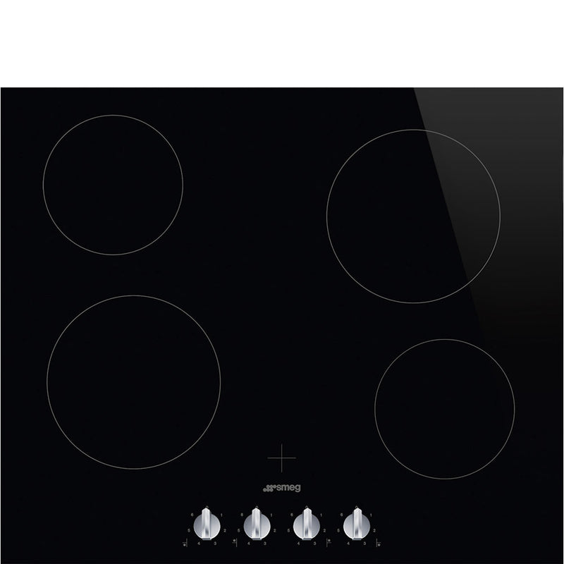 Smeg SE364TDM - Black 4 Zone Electric Hob