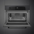Smeg SF4201MCBI - Black Combination Microwave Oven - 45cm