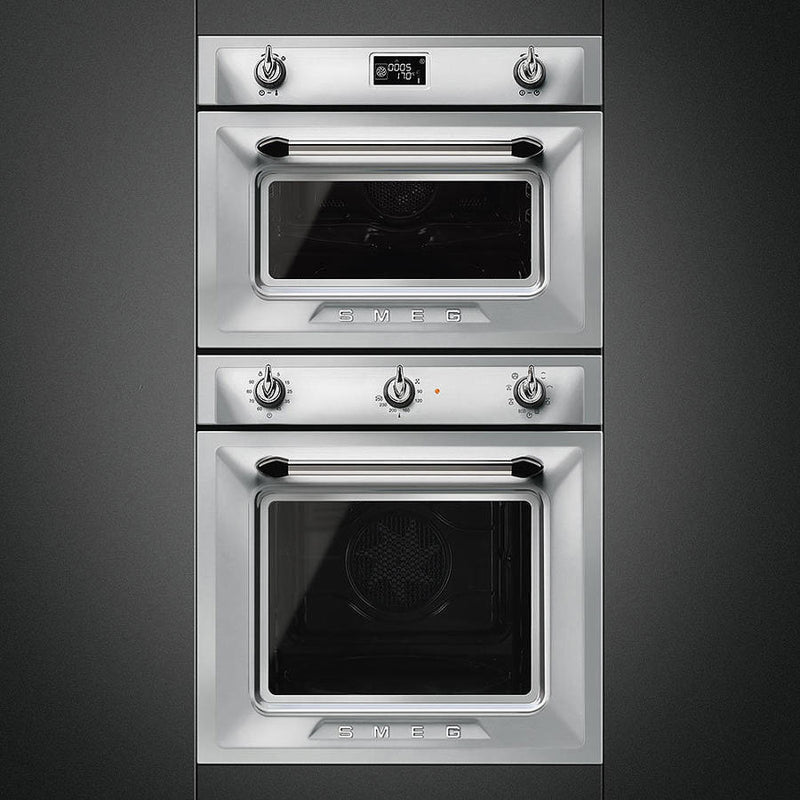 Smeg SF4920MCX - Stainless Steel Compact Combination Multifunction Microwave Oven - 50L Capacity
