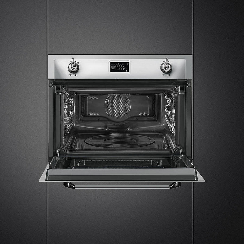 Smeg SF4920MCX - Stainless Steel Compact Combination Multifunction Microwave Oven - 50L Capacity