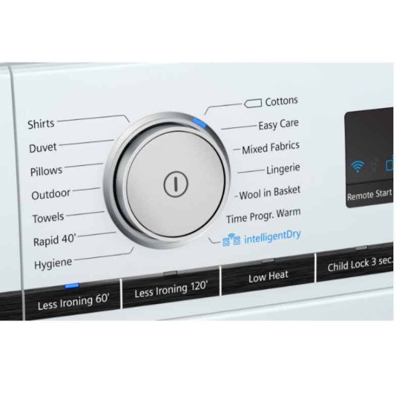 Siemens WT48XRH9GB - White 9KG Condenser Tumble Dryer - A+++ energy