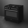 Smeg CX91GMBL - Black Dual Fuel Cooker - A energy