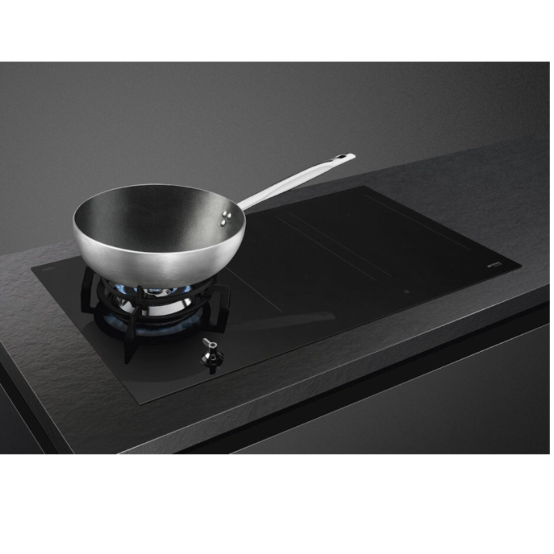 Smeg PM3953D - Black 5 Zone Dual Fuel Hob