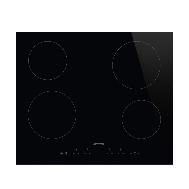 Smeg SE364TD - Black 4 Zone Electric Hob