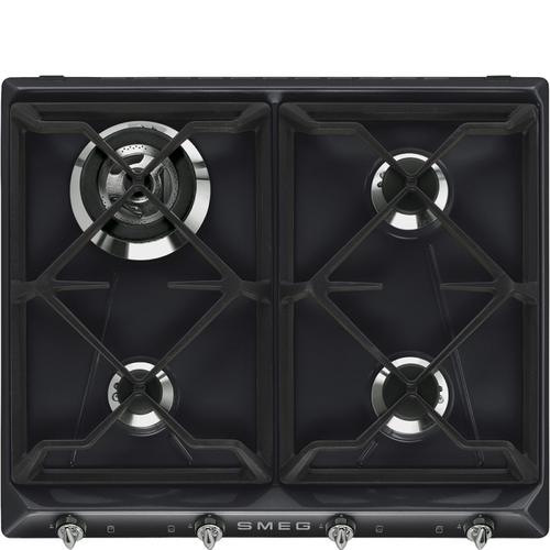 Smeg SR964NGH - Black 4 Zone Gas Hob