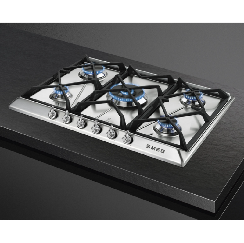 Smeg SR975XGH - Stainless steel 5 Zone Gas Hob