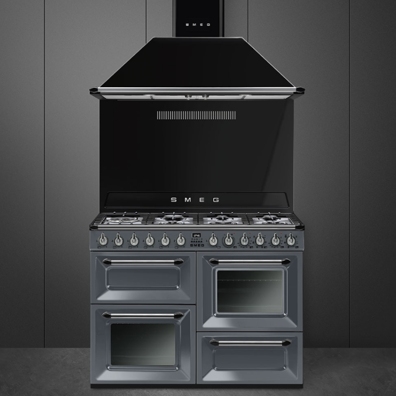 Smeg TR4110GR - Slate Grey 7 Zone Dual Fuel Range Cooker - A/A energy - Display