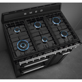 Smeg TR93BL - Black 6 Zone Dual Fuel Cooker - A/B energy