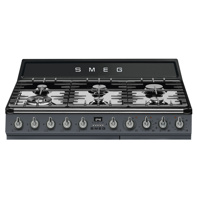 Smeg TR93GR - Grey 6 Zone Dual Fuel Cooker - A/B energy