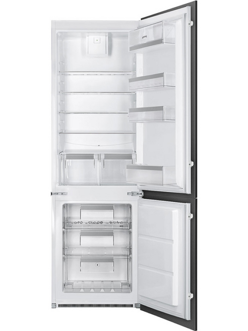 Smeg UKC8173N1F - White Integrated Frost Free Fridge Freezer - F energy