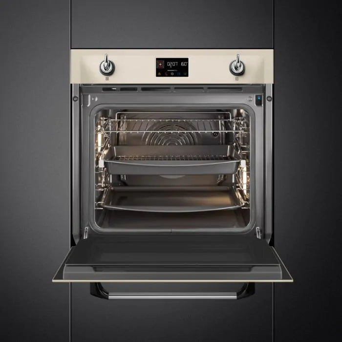Smeg SOP6902S2PP - Cream Built in Electric Single Oven - A+ energy