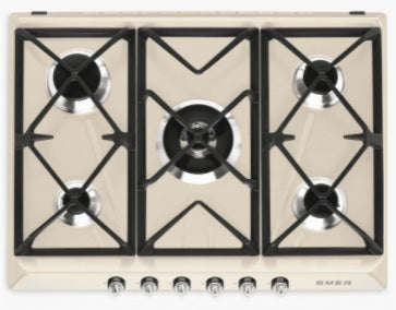 Smeg SR975PGH - Cream 5 Zone Gas Hob