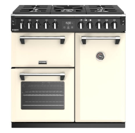 Stoves ST RICH DX S900DF CC - Cream 5 Zone Dual Fuel Cooker - A energy