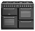 Stoves ST RICH S1100DF BK - Black 7 Zone Dual Fuel Cooker - A energy