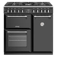 Stoves ST RICH S900DF BK - Black 5 Zone Dual Fuel Cooker - A energy - Display