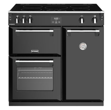 Stoves ST RICH S900Ei BK - Black 5 Zone Electric Cooker - A energy