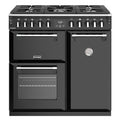 Stoves ST STER S900DF BK - Black 5 Zone Dual Fuel Cooker - A energy