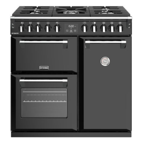 Stoves ST STER S900DF BK - Black 5 Zone Dual Fuel Cooker - A energy