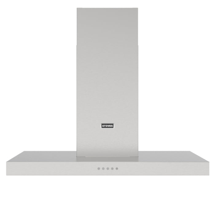 Stoves Sterling 100T - Stainless Steel Chimney Cooker Hood - 380-590m3/h - A+ energy