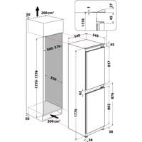 STATESMAN BIFF15050FF - White 50/50 Split Fridge Freezer - 230L Total Capacity - E Energy Rating