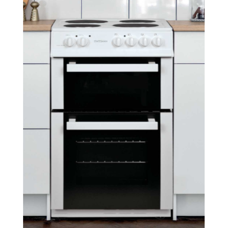 Statesman FUSION50W - White 4 Zone Electric Cooker - A energy