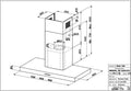 Faber STILO-COMFORT-X-A120 - Stainless Steel 120cm Chimney Hood - B Energy Rated