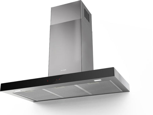 Faber STILO-GLASS-SMART-A60 - Stainless Steel/Black Glass Chimney Hood - 60cm - B Energy Rated