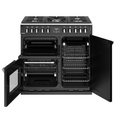 Stoves ST RICH S900DF BK - Black 5 Zone Dual Fuel Cooker - A energy - Display